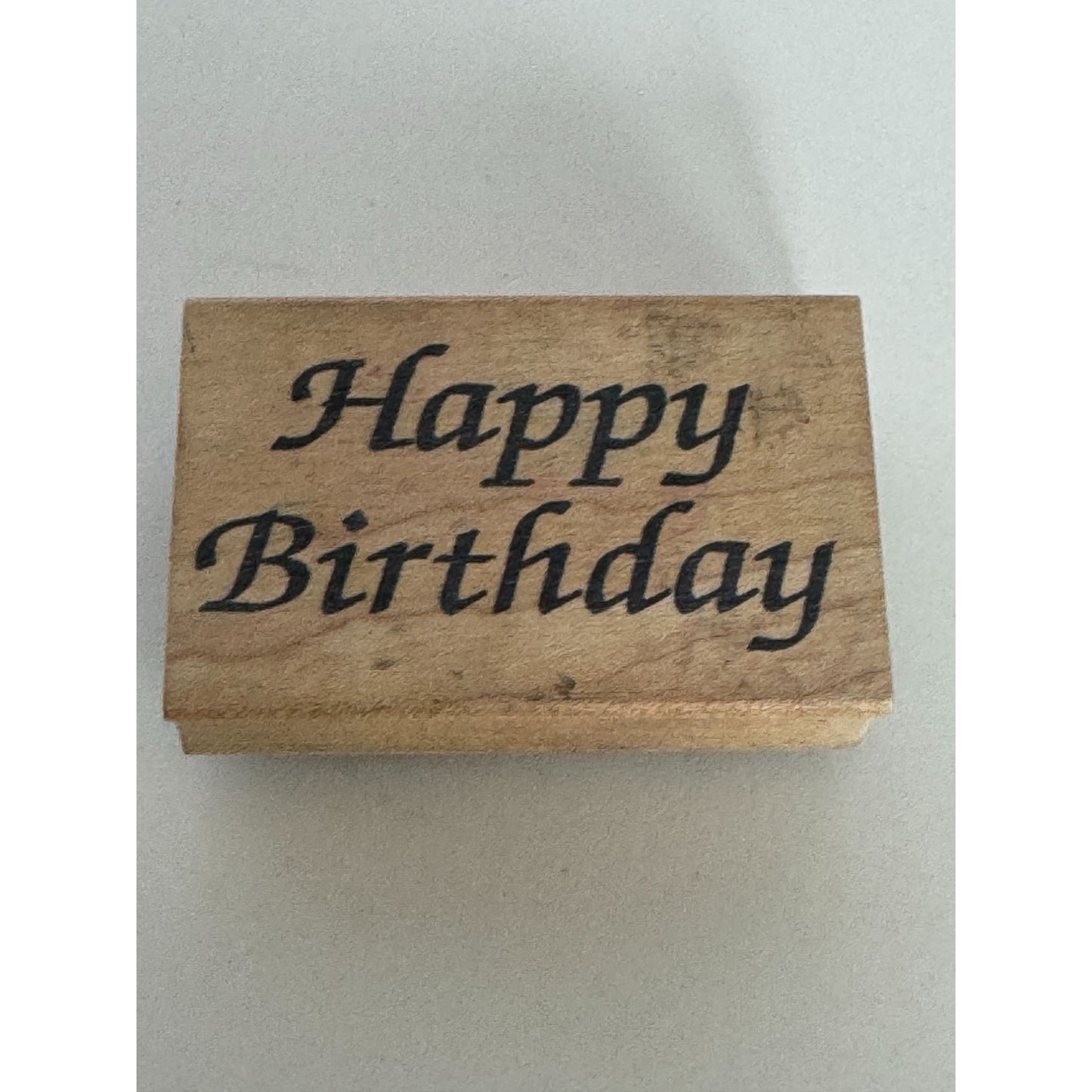 Double D Rubber Stamp Happy Birthday Greeting Card Making Sentiment Words E1758