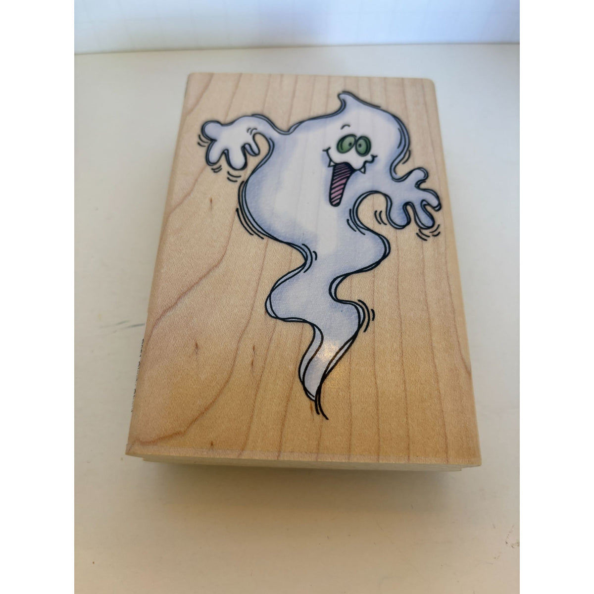 Stampendous Rubber Stamp Giggly Ghoul Ghost Halloween Card Making Cute Spooky Big Open Line