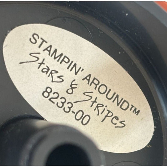 Stampin Around Rubber Stamp Roller Stars and Stripes Fourth of July Patriotic