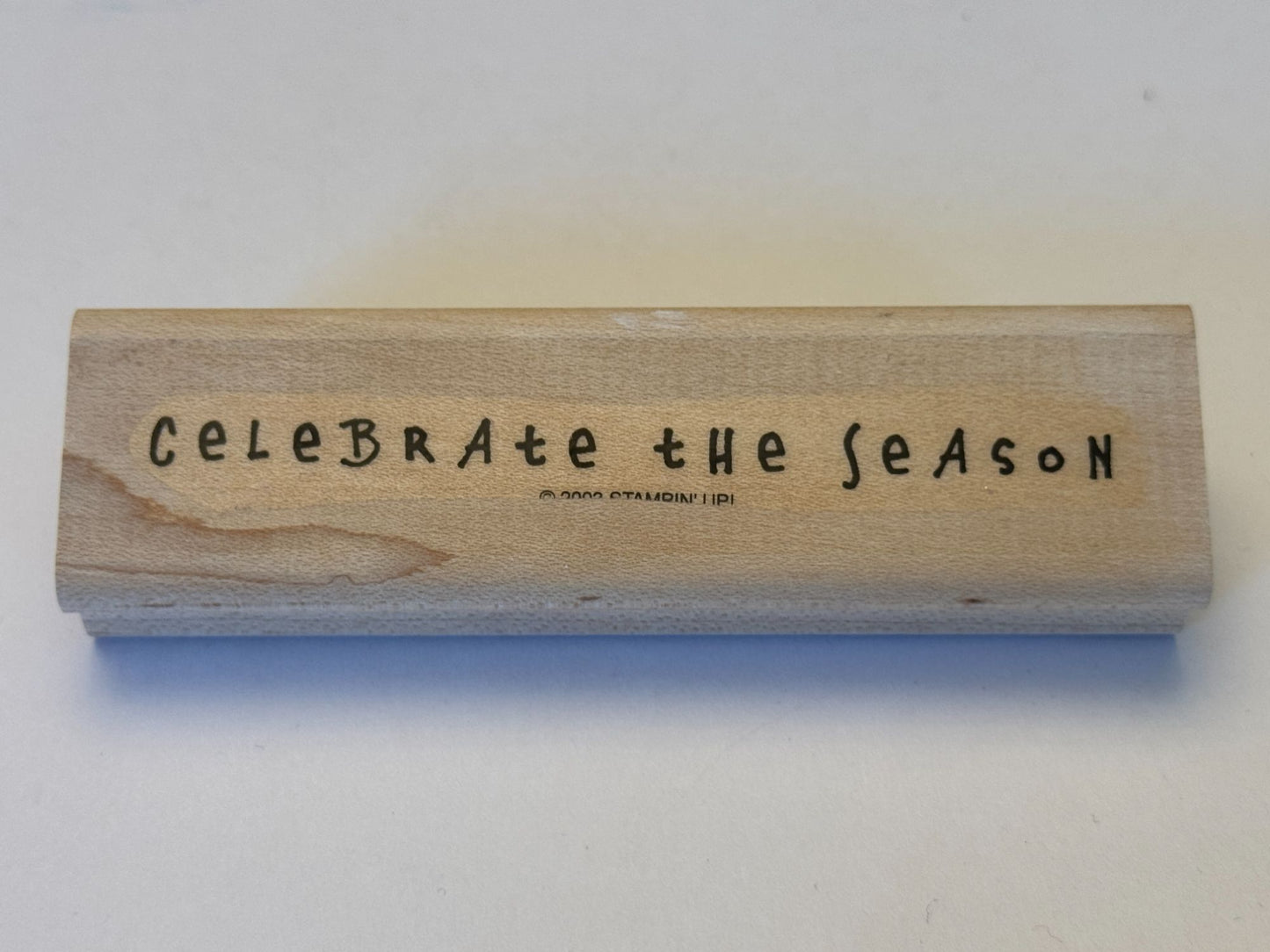 Stampin Up Rubber Stamp Celebrate The Season Christmas Holidays Card Making Word