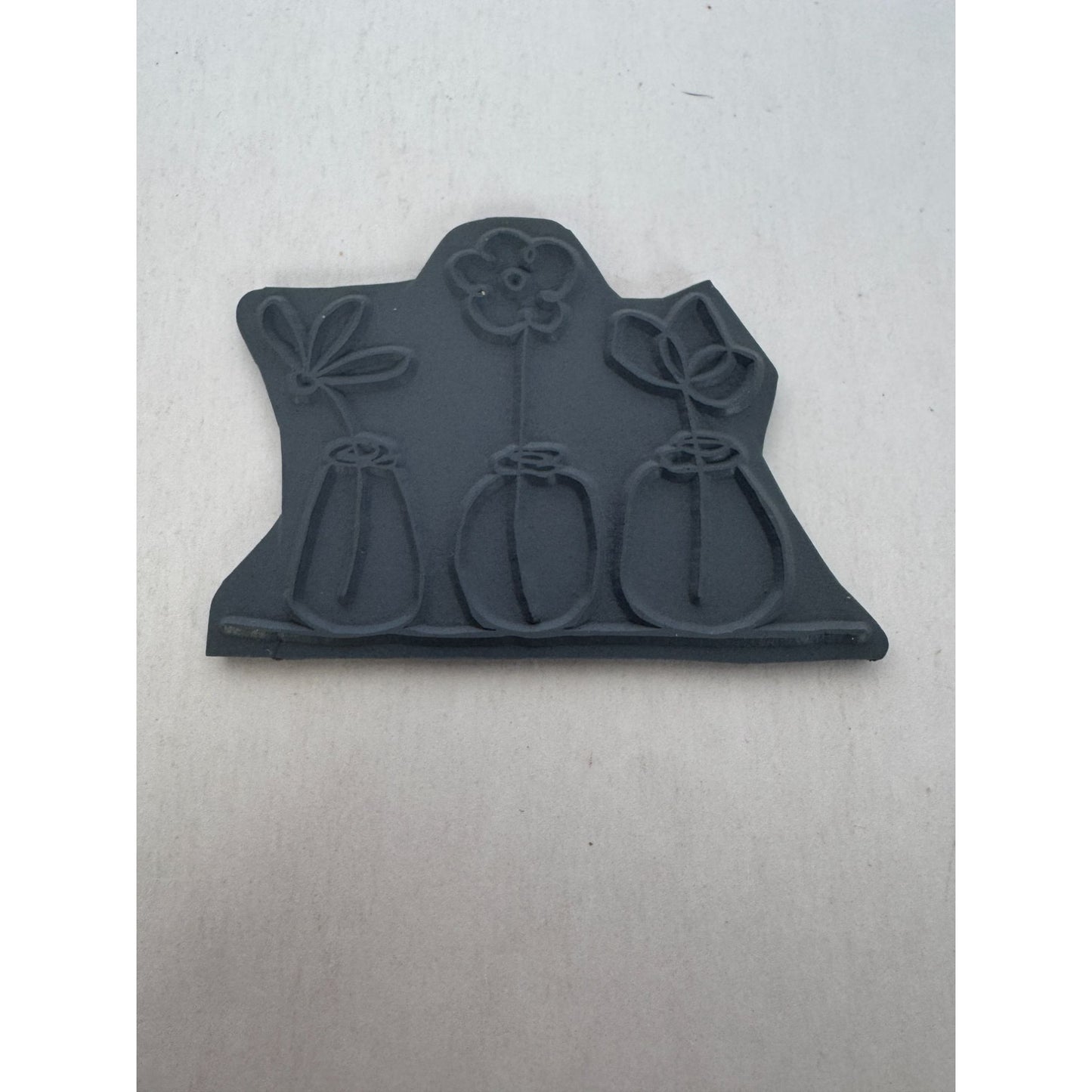 Stamping Bella Rubber Stamp 3 Whimsy Flowers Vases Whimsical Spring Card Making