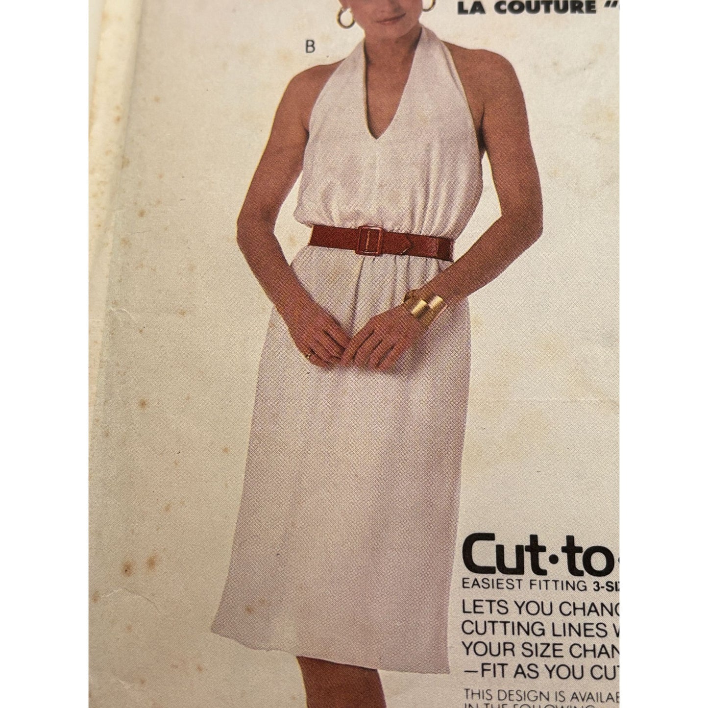 McCalls Sewing Pattern 2473 Easy Sew Halter Dress Size 6 8 10 Pullover V-Neck UC