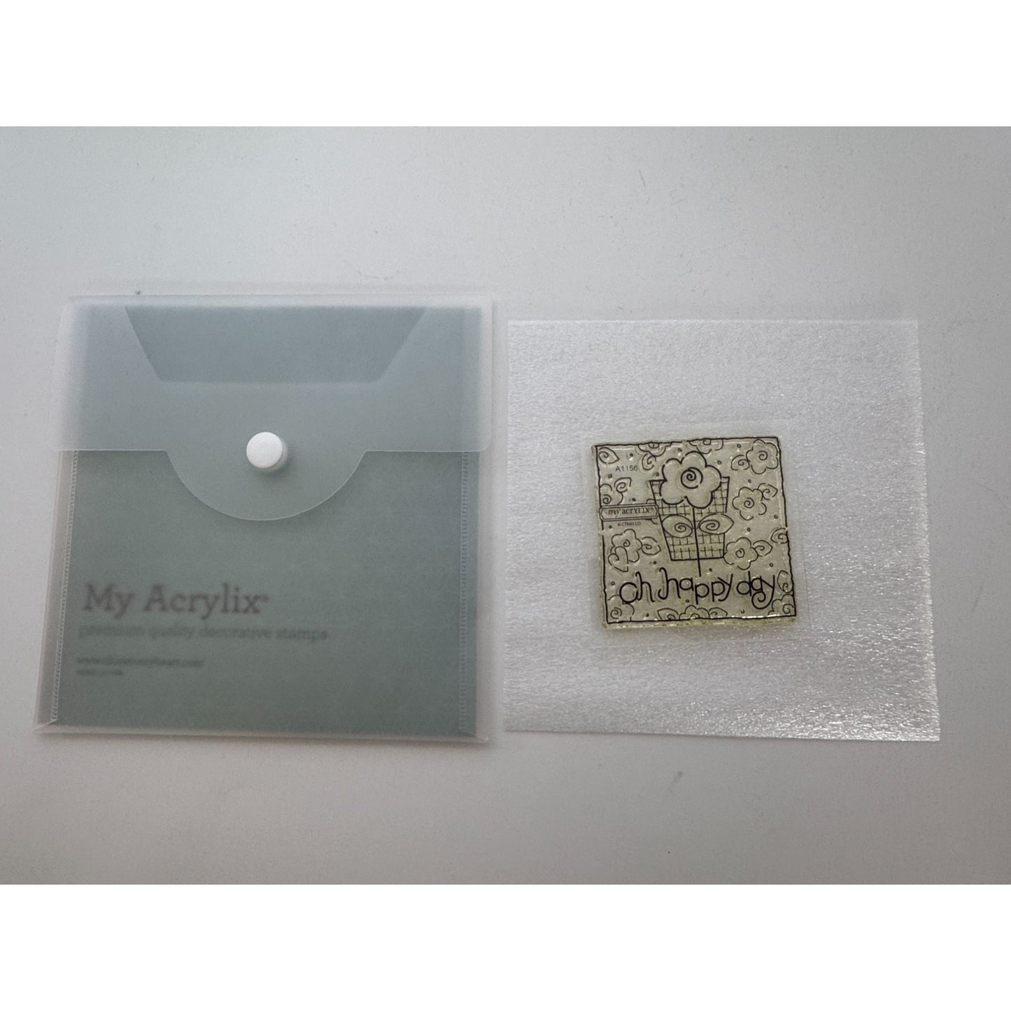 CTMH My Acrylix Acrylic Stamp Flower Confetti A1156 Flower Card Making Sentiment