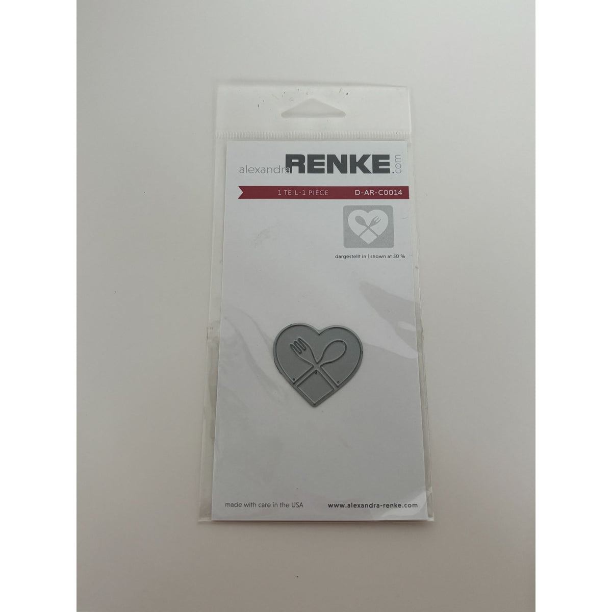 Alexandra Renke Steel Die Cutlery Heart Fork Spoon Recipe Cardmaking Small Craft Scrapbooking Menu