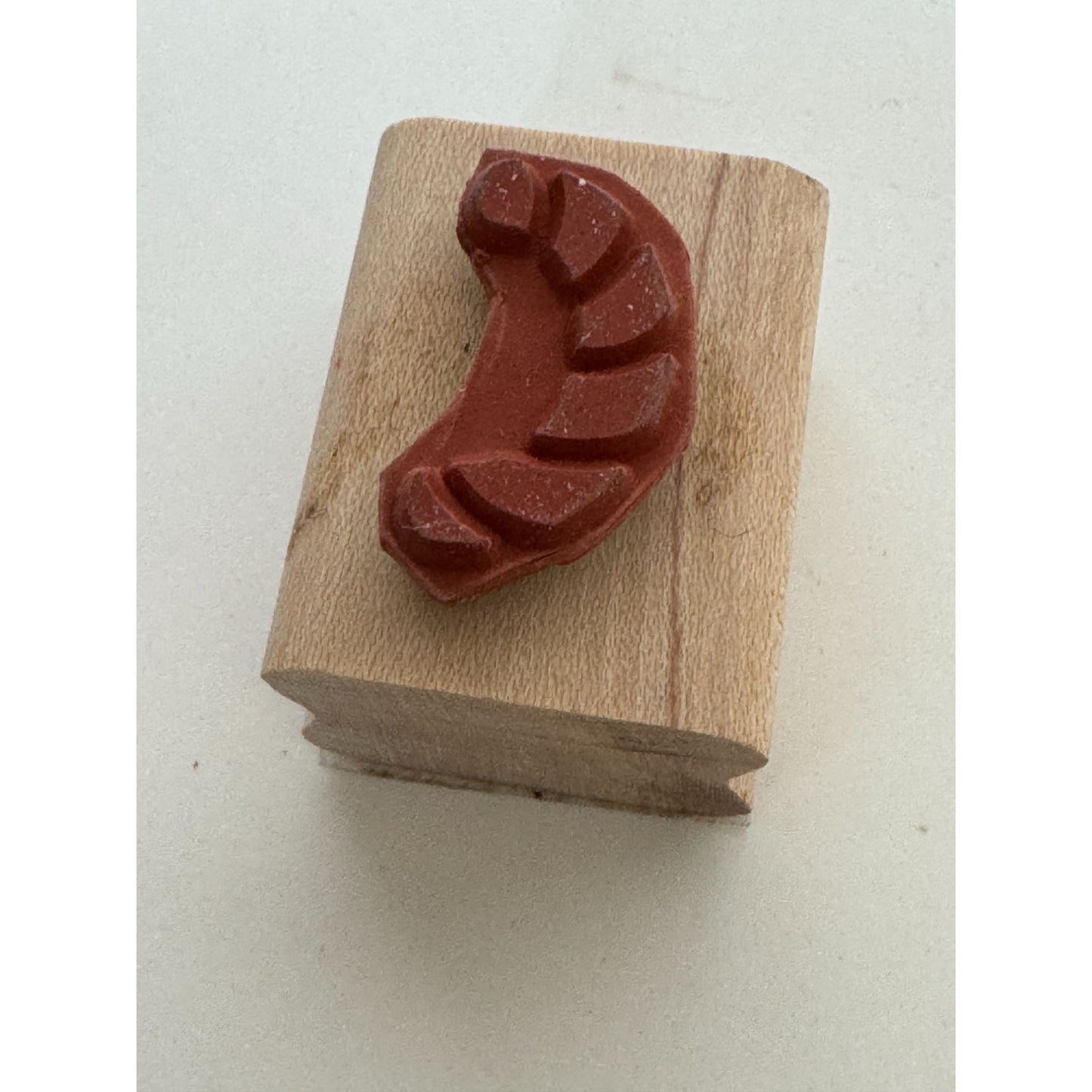 Stampin Up Wooden Rubber Stamp Tiger Tail Jungle Animal Stripes Nature Card