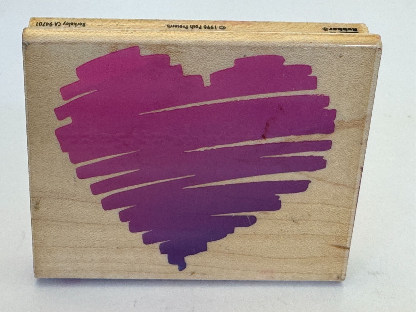 Rubber Stampede Rubber Stamp Sketch of my Heart Scribble Posh Impressions Craft