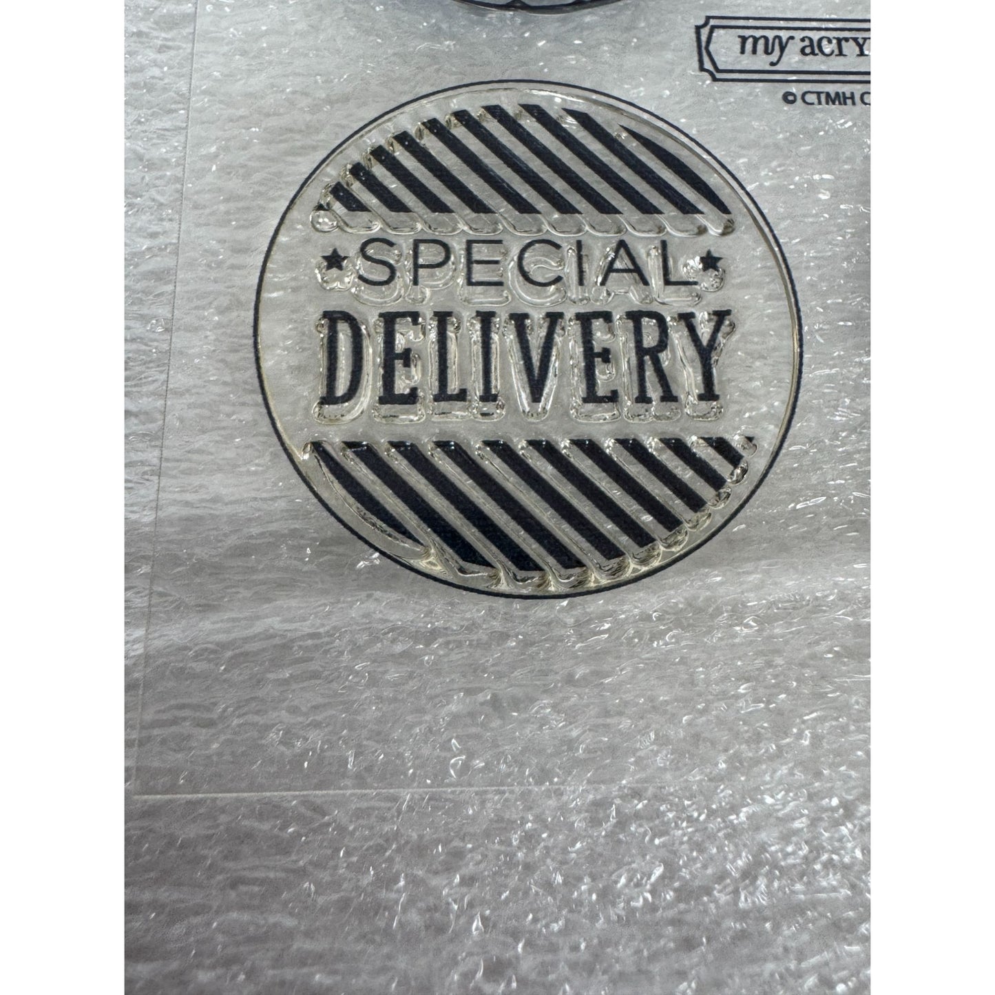 CTMH My Acrylix Acrylic Stamps Set B1476 My Fave Special Delivery For You Words