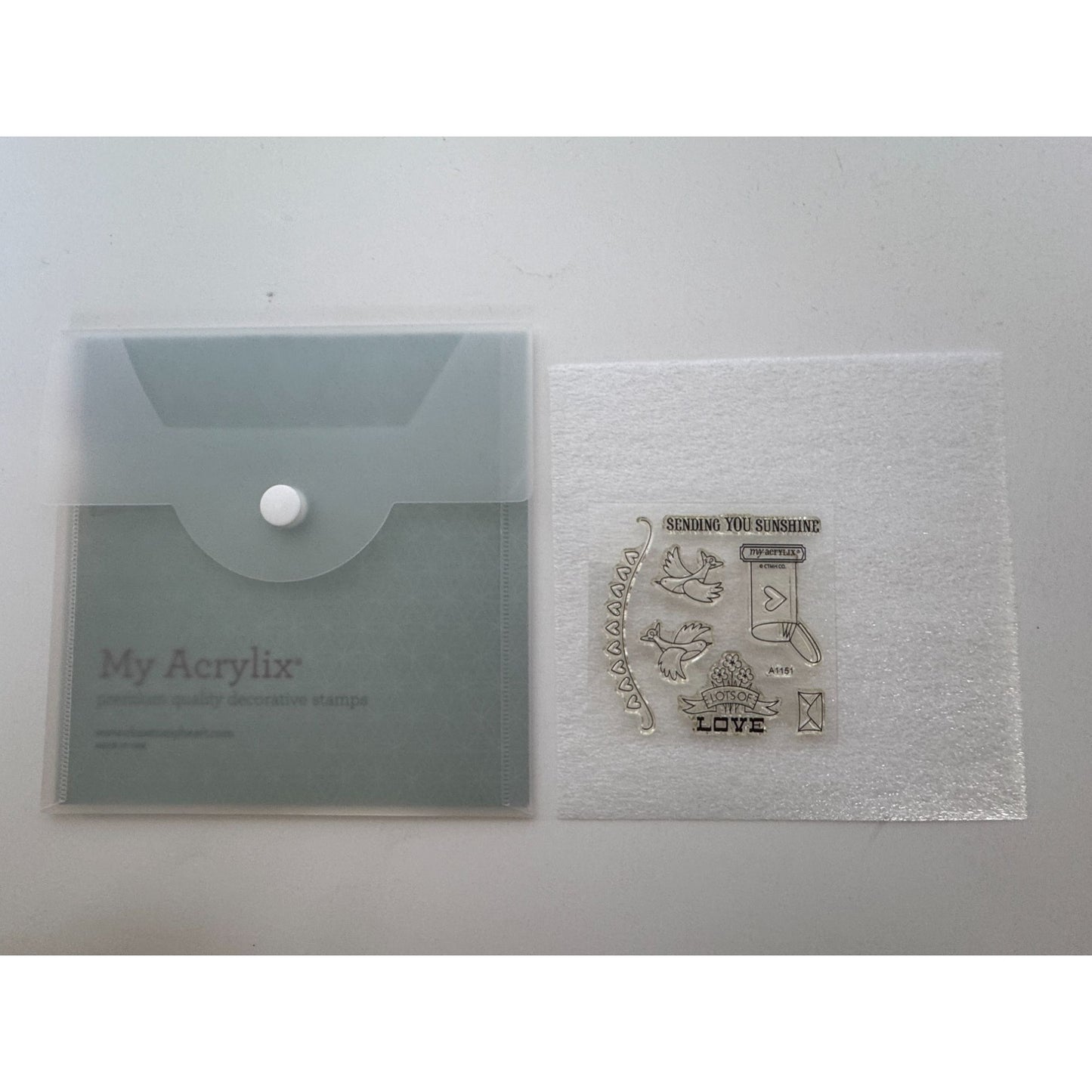 CTMH My Acrylix Acrylic Stamp Set Lots of Love Occasions Letter Writing Mailbox