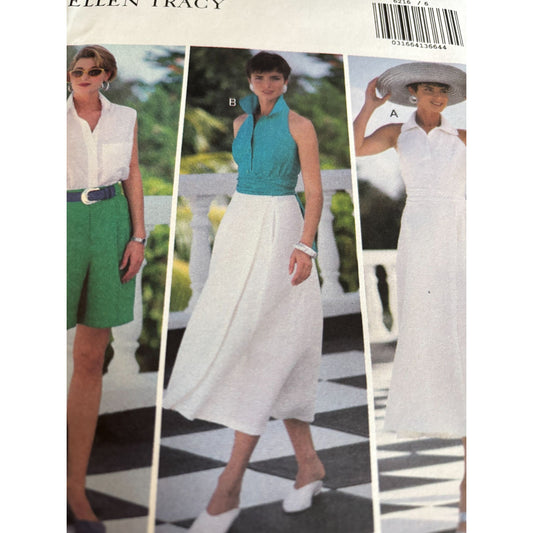 Butterick Sewing Pattern 6216 Halter Top Wrap Skirt Shorts Summer 6 8 10 12 UC