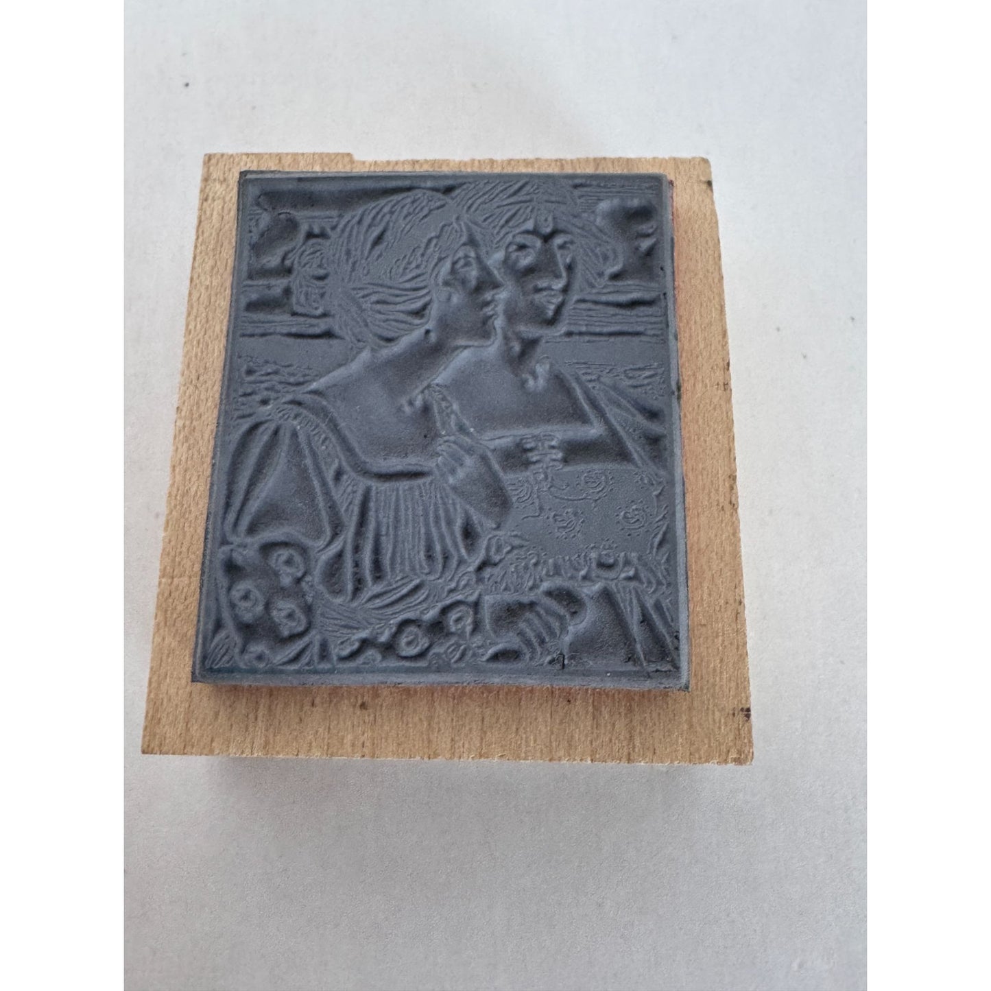 Raindrops on Roses Rubber Stamp Two Women Art Friendship Card Making Lady Face