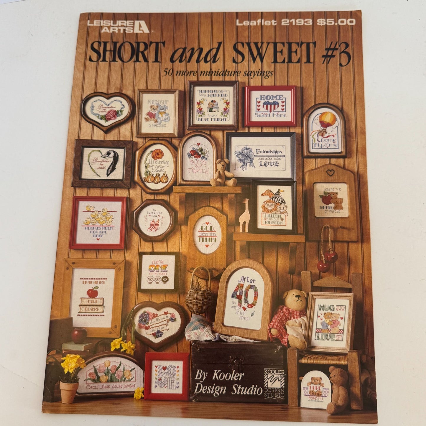 Leisure Arts Short and Sweet Leaflet 2193 Miniature Sayings Kooler Design Studio
