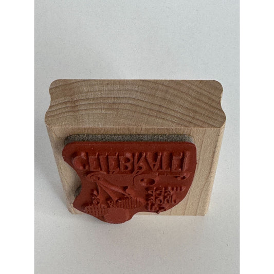 Stampin Up Rubber Stamp Celebrate Your Day Lizard Birthday Balloons Party Blower