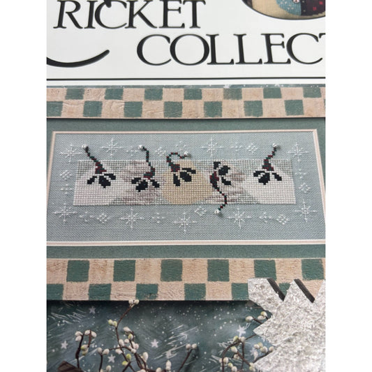 The Cricket Collection Cross Stitch Pattern Leaflet 225 Fleeced Mitten Snowman