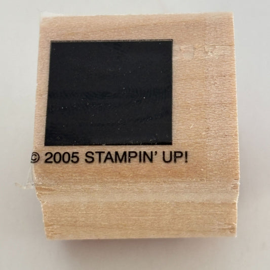 Stampin Up Rubber Stamp Square Shape 5/8 Inch Small Card Making Craft Tool