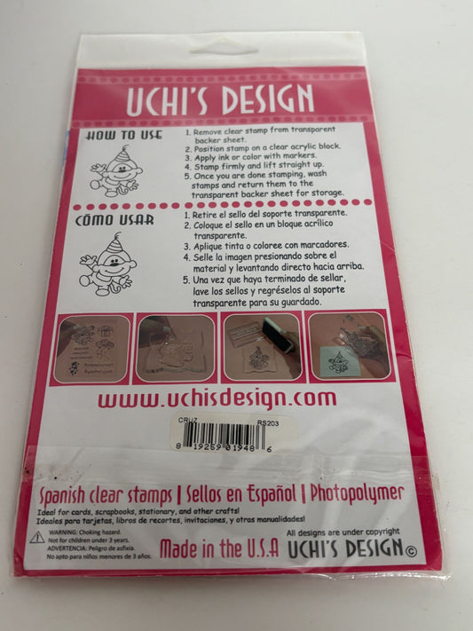 Uchis Design Spanish Clear Stamps Photopolymer Sellos en Espanol Cross Christian