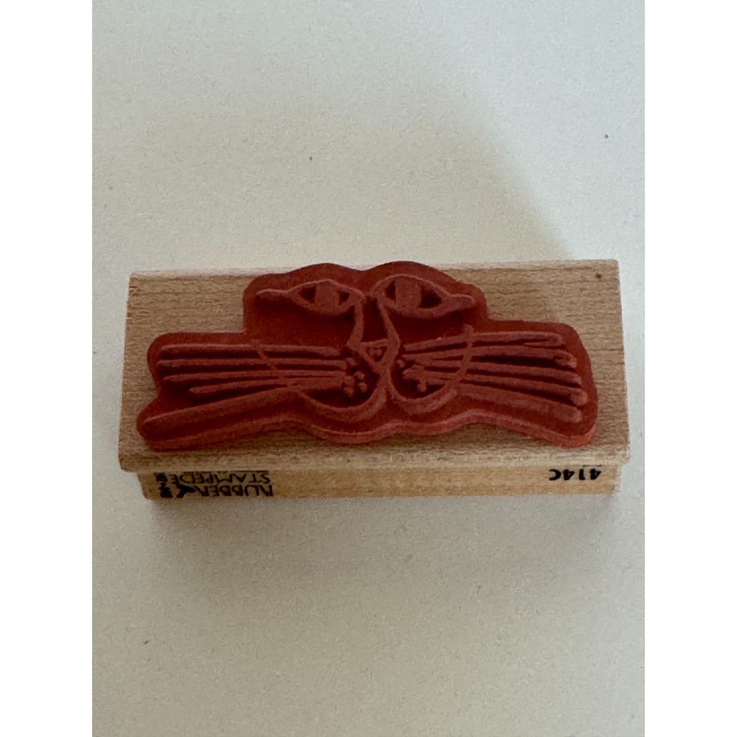Rubber Stampede Stamp Catface Cat Face Whiskers Animal Funny Card Making Craft