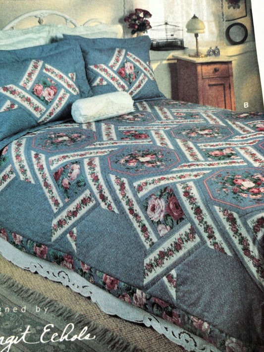 Butterick Sewing Pattern 5950 Home Decorating Quilt Wall Hanging Pillow Shams