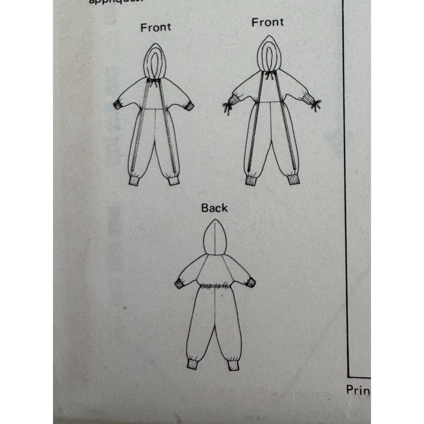 Kwik Sew Sewing Pattern 860 Toddler Snowsuit Ages 1-3 Raglan Sleeves Winter UC