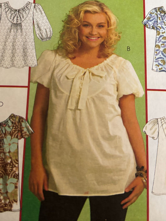 McCalls Sewing Pattern M5629 Dress Blouse Shirt Round Neck Easy 4 Looks 8-16 UC