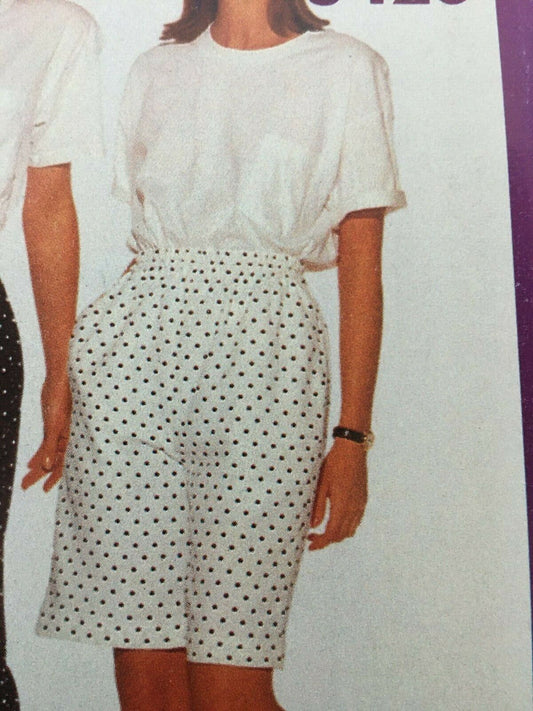Butterick Sewing Pattern 5426 High Waist Pants Shorts Easy Summer 1990s 6-22 UC