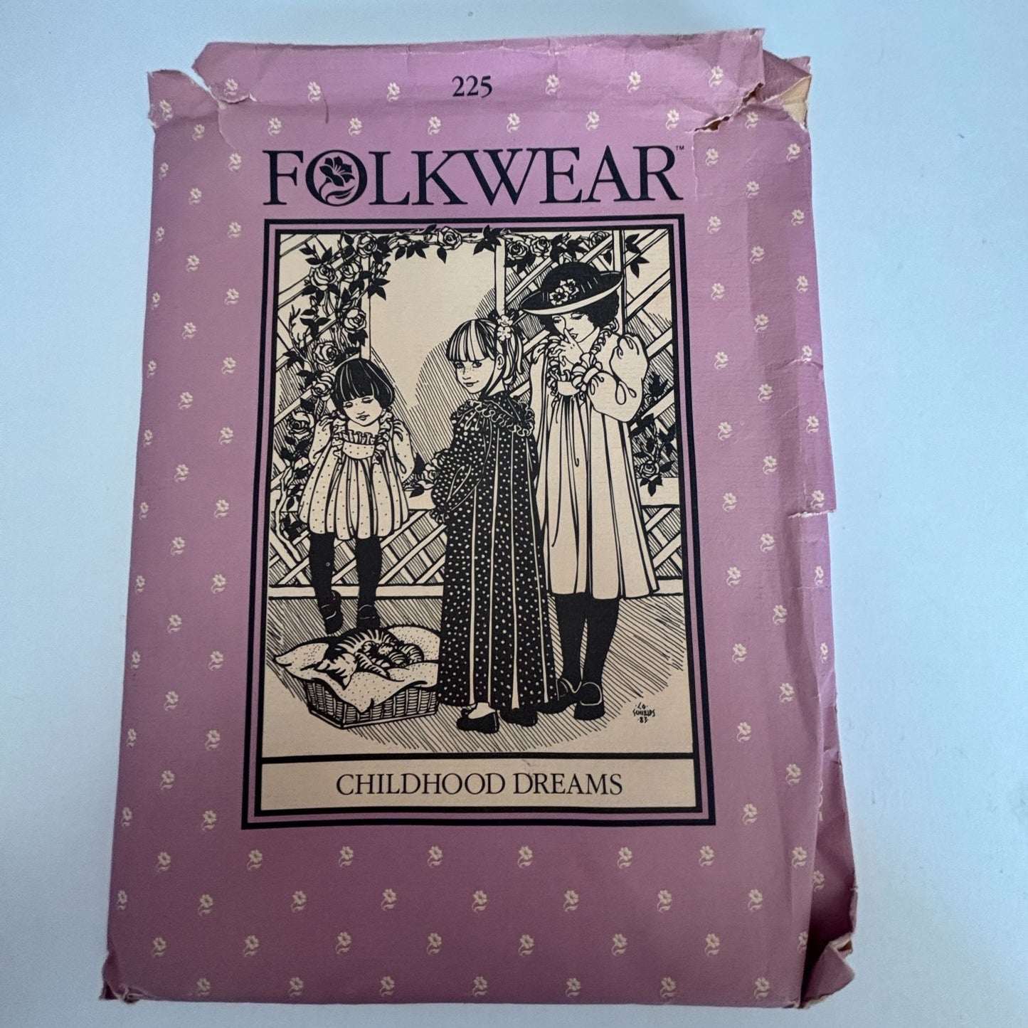 Folkwear Sewing Pattern 225 Childhood Dreams Prairie Dress Girls 2-12 Nightgown Uncut