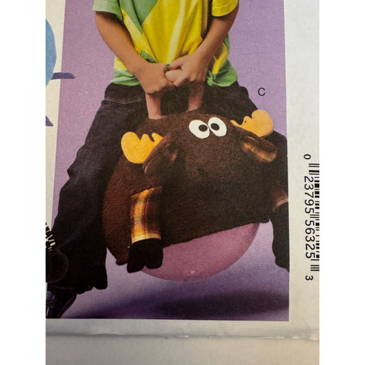 McCalls Sewing Pattern M6720 Hopping Ball Covers Shark Ladybug Moose Lamb Fleece