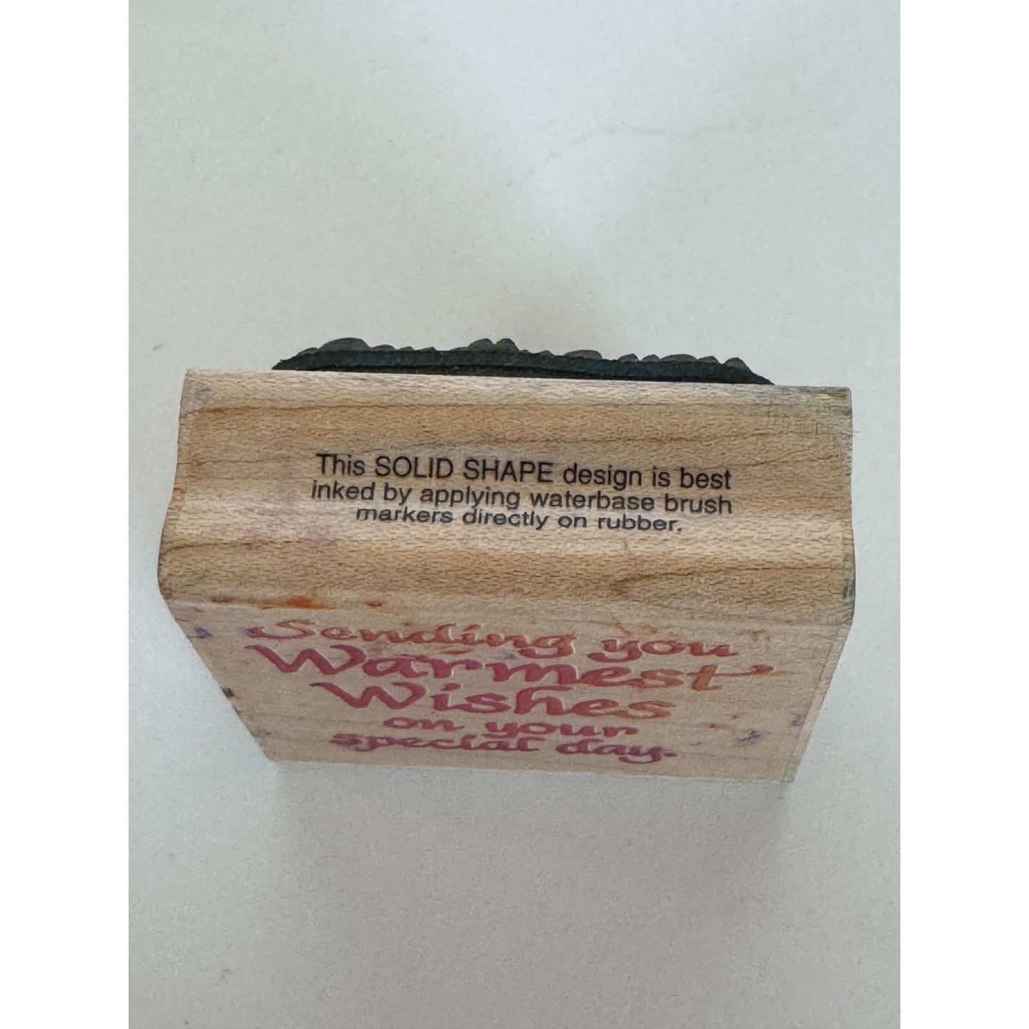 Stampendous Rubber Stamp Sending You Warmest Wishes On Your Special Day Birthday