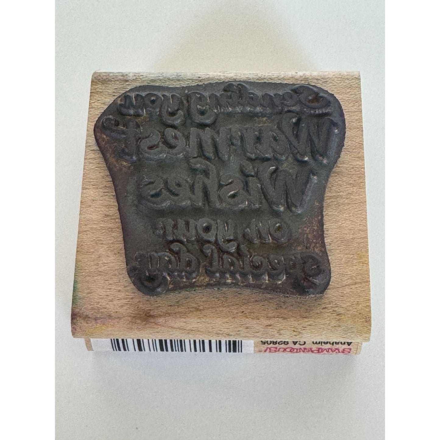 Stampendous Rubber Stamp Sending You Warmest Wishes On Your Special Day Birthday