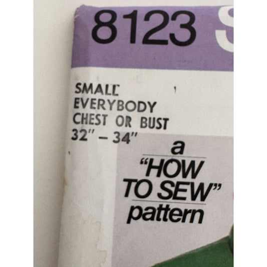 Simplicity Sewing Pattern 8123 Quilted Vests 1970s Outerwear Small Uncut Unisex