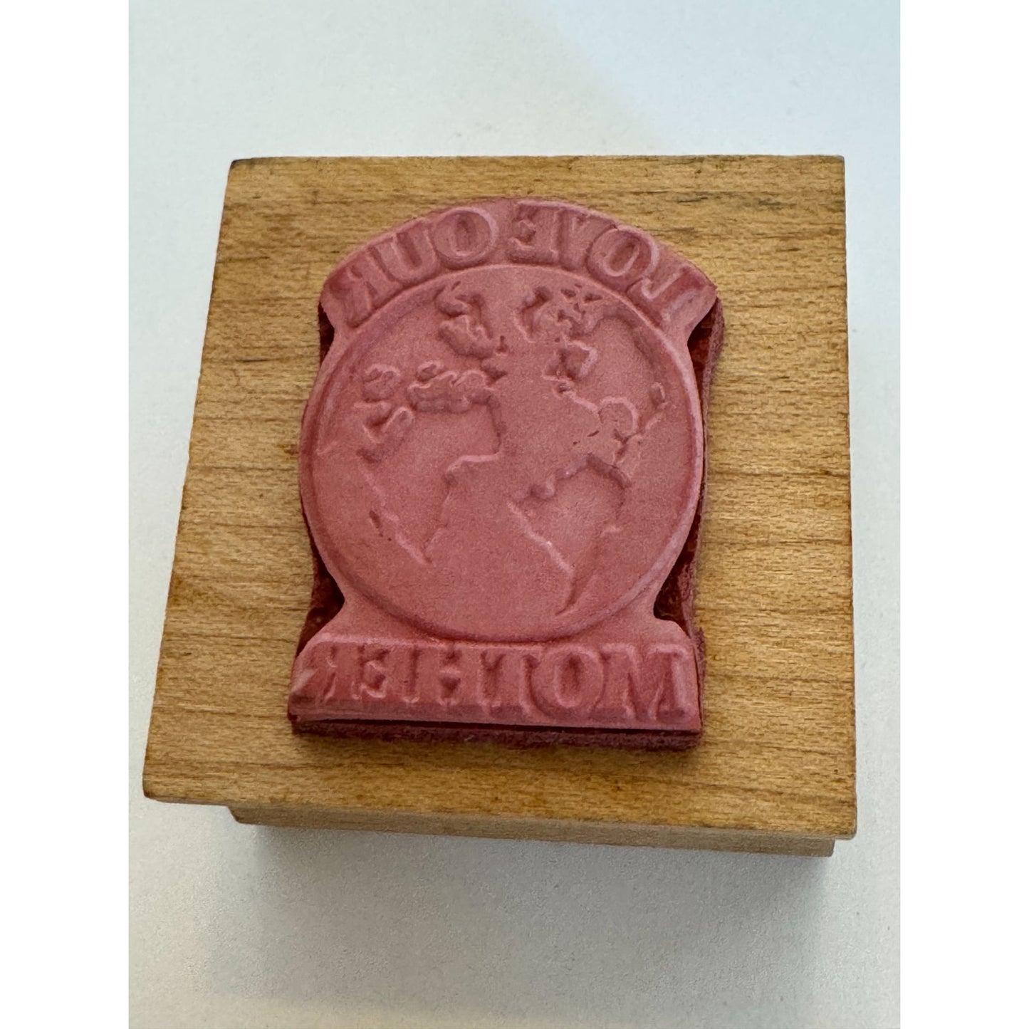 Good Stamps Rubber Stamp Love Our Mother Earth Day Globe Nature Planet Recycle