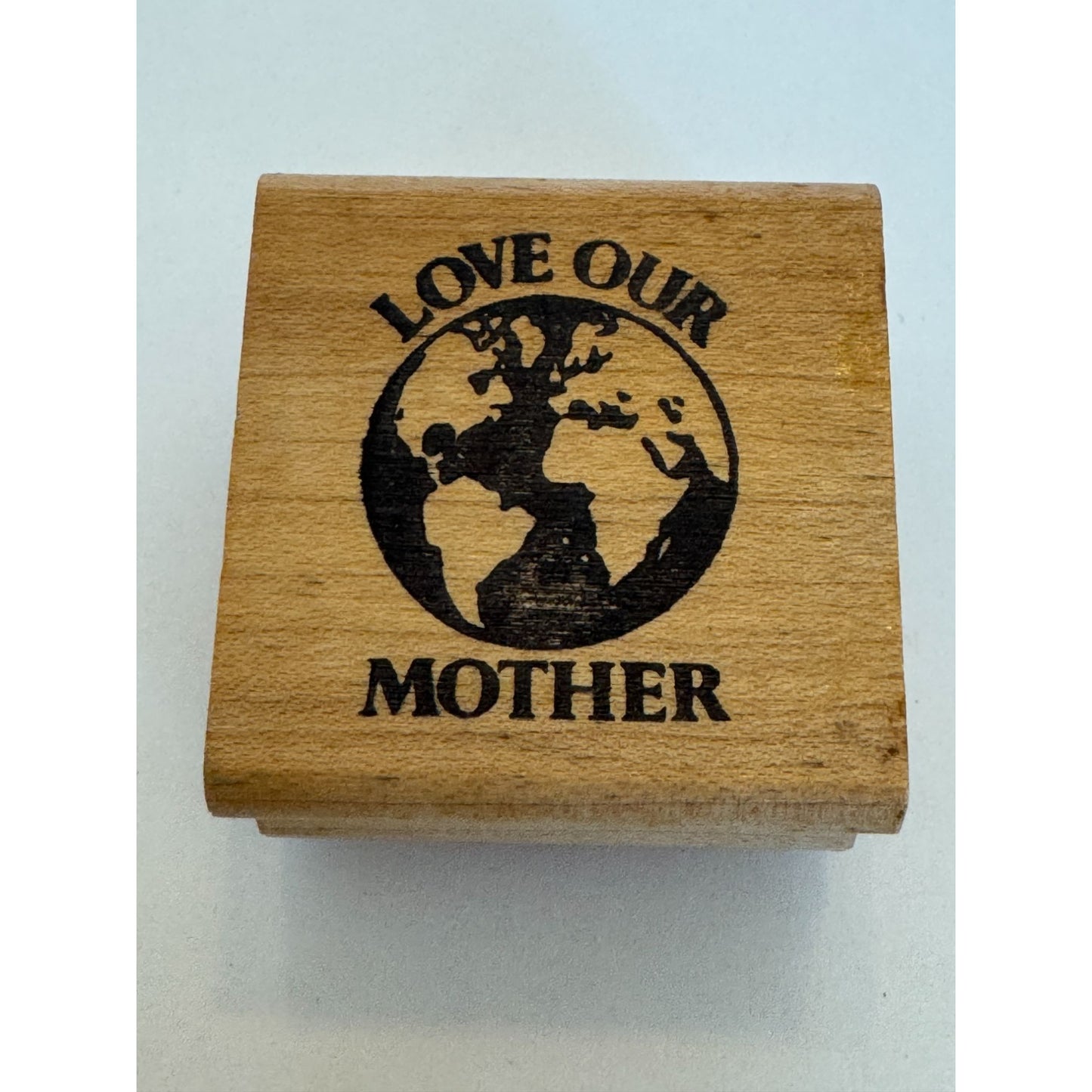 Good Stamps Rubber Stamp Love Our Mother Earth Day Globe Nature Planet Recycle