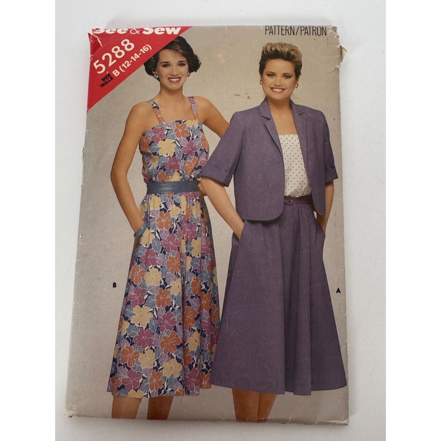 Butterick See and Sew Sewing Pattern 5288 Jacket Dress Set 12 14 16 Vintage UC