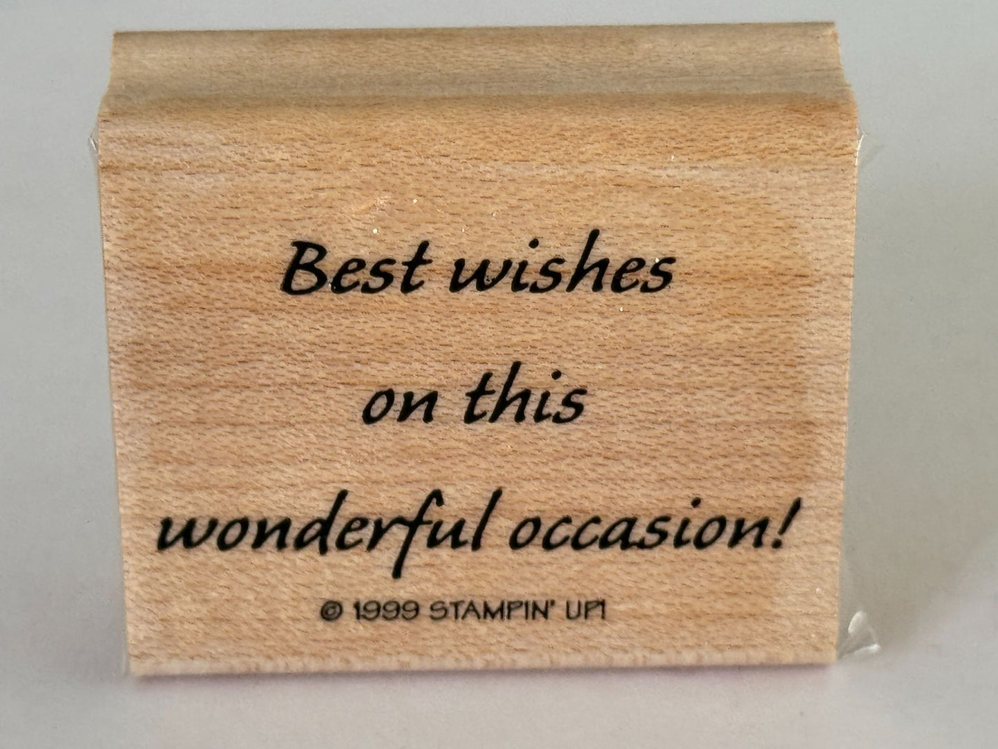 Stampin Up Rubber Stamp Best Wishes On This Wonderful Occasion Birthday Wedding