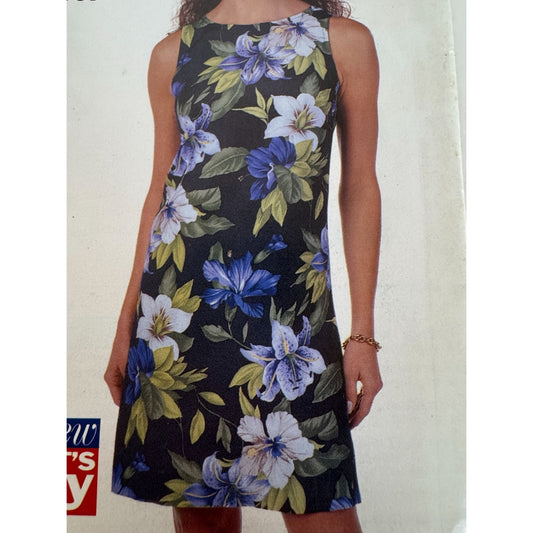 Butterick See and Sew Sewing Pattern 5067 A-Line Dress Summer Work 6 8 10 Uncut