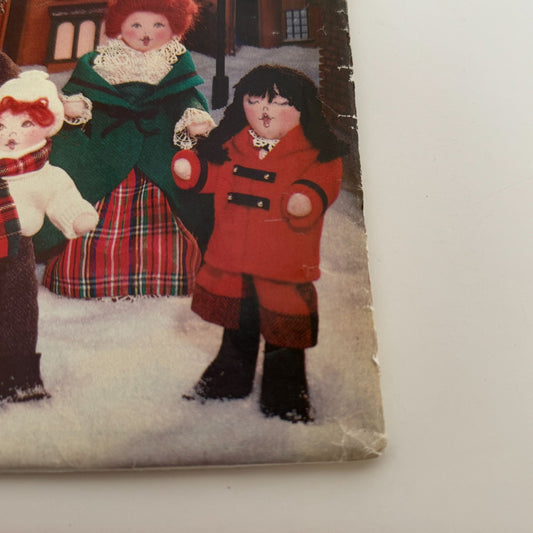 Vogue Sewing Pattern 7878 Christmas Carolers Doll Home Decor By Linda Carr Uncut