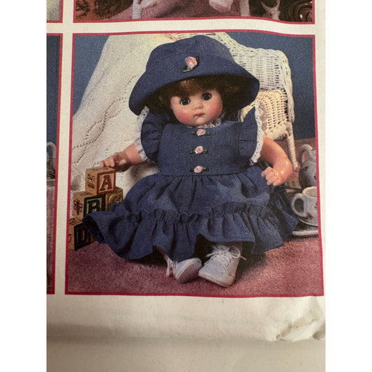 Simplicity Crafts Sewing Pattern 9286 Doll Clothes Dress Bonnet Clothing Uncut