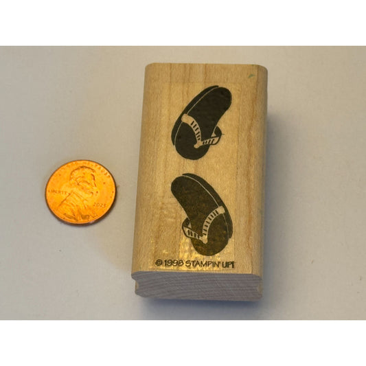 Stampin Up Rubber Stamp Flip Flops Sandals Summer Vacation Shoes Stamping Tool