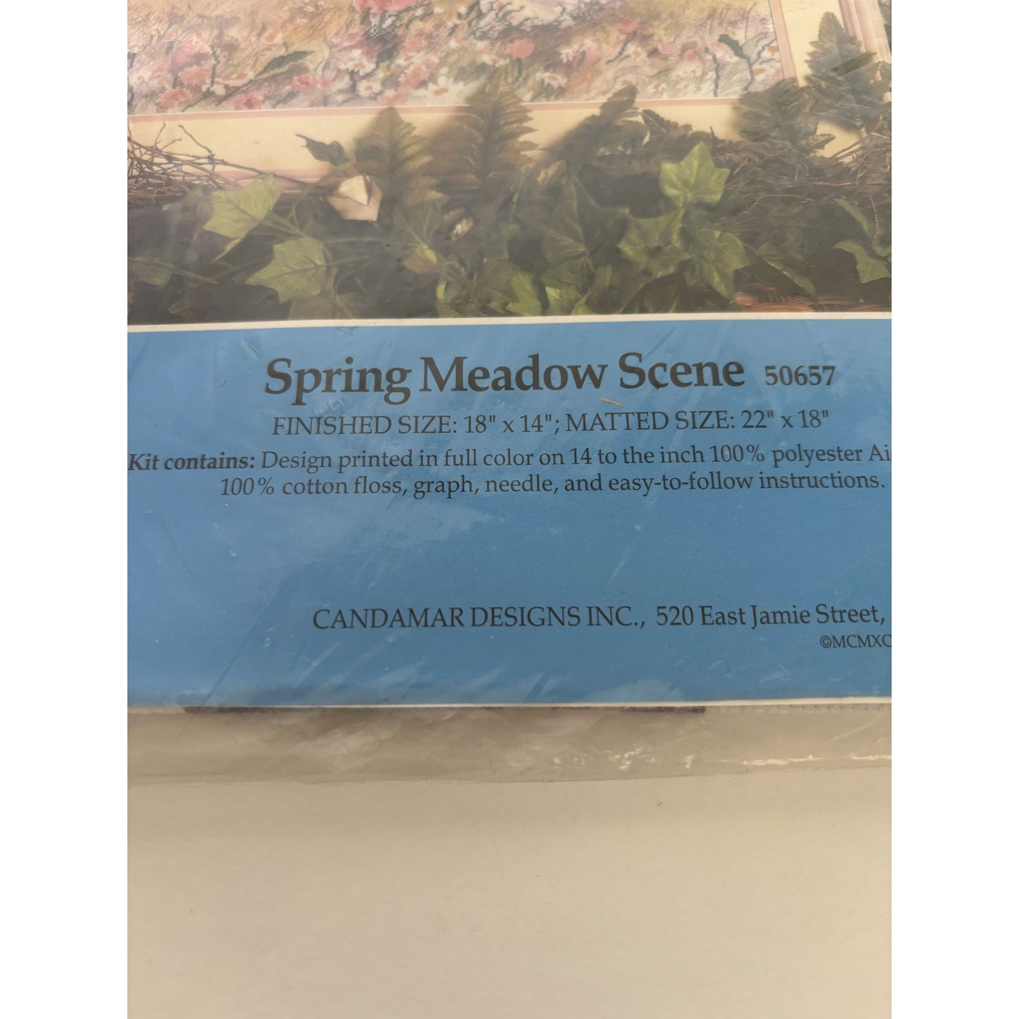 Candamar Designs Cross Stitch Kit Spring Meadow Scene Mother Daughter Spring