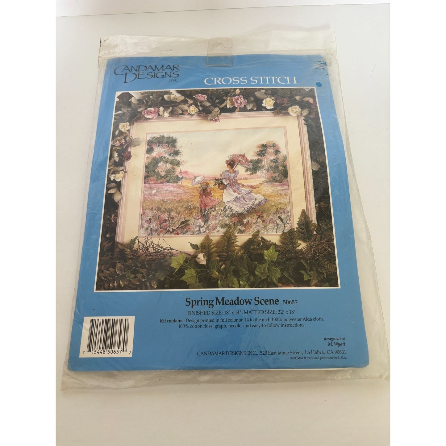 Candamar Designs Cross Stitch Kit Spring Meadow Scene Mother Daughter Spring