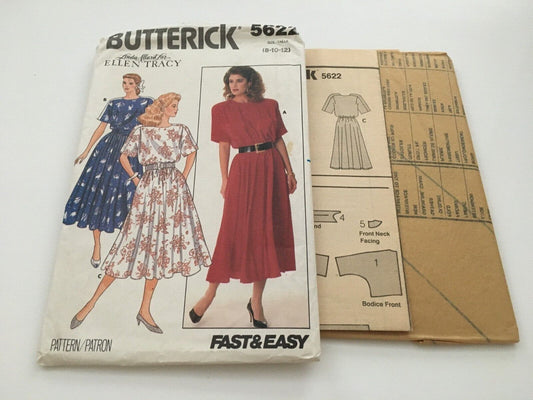 Butterick Sewing Pattern 5622 Dress Pockets Linda Allard for Ellen Tracy 8 10 12