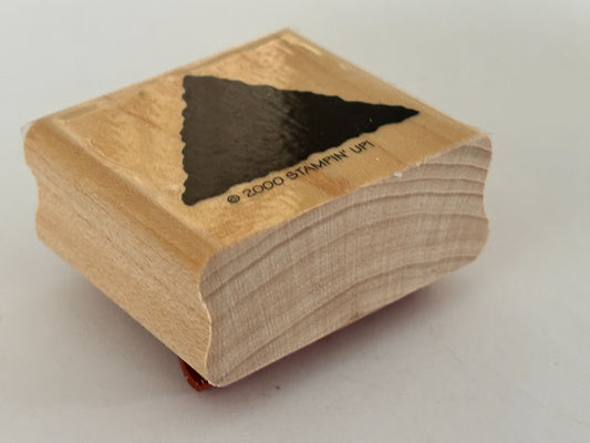 Stampin Up Rubber Stamp Triangle Shape Rough Ragged Edges Card Making Craft Wood