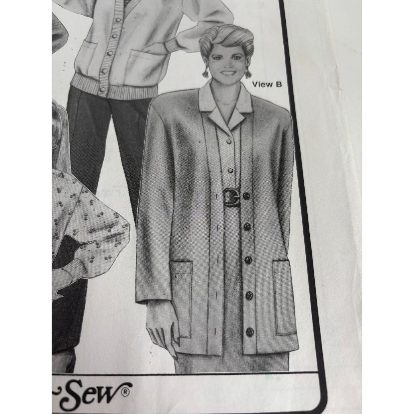 Stretch and Sew Sewing Pattern 1083 Ladies Childrens Cardigans Sweaters Uncut