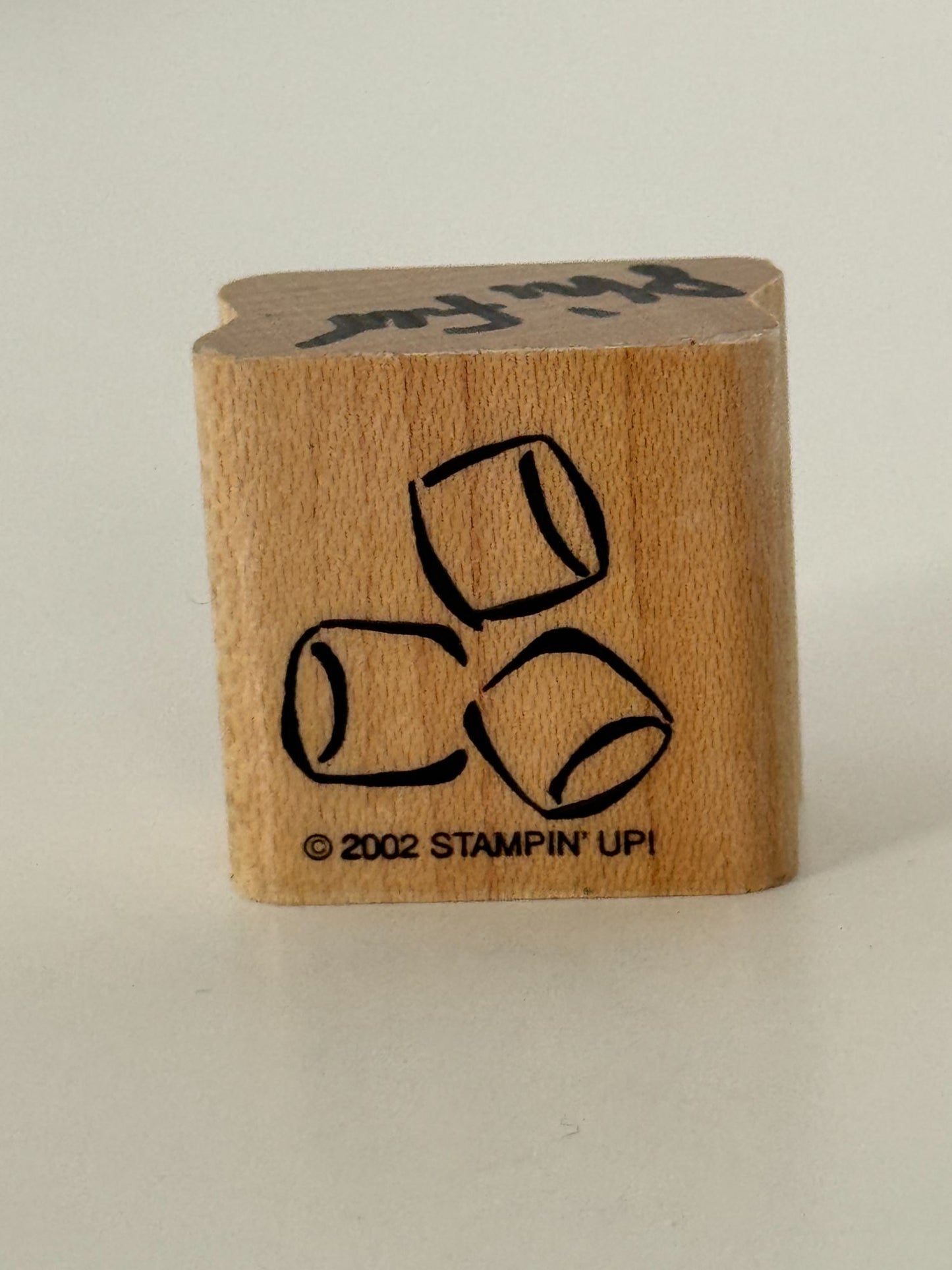 Stampin Up Rubber Stamp Marshmallows Hot Chocolate Cocoa Drink Card Making Wood