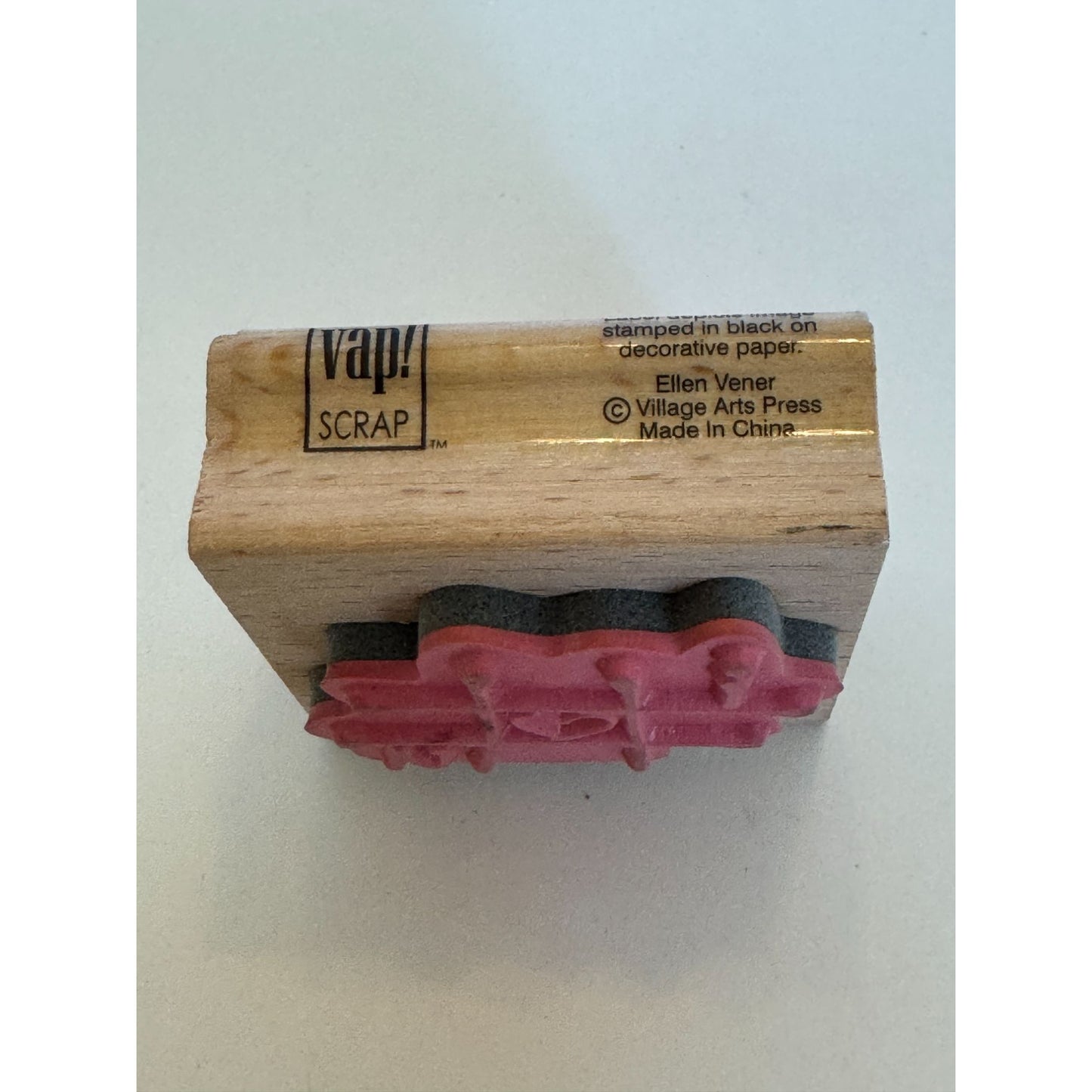 Vap Scrap Wood Rubber Stamp I Love U You Tic Tac Toe Board Valentines Day Heart