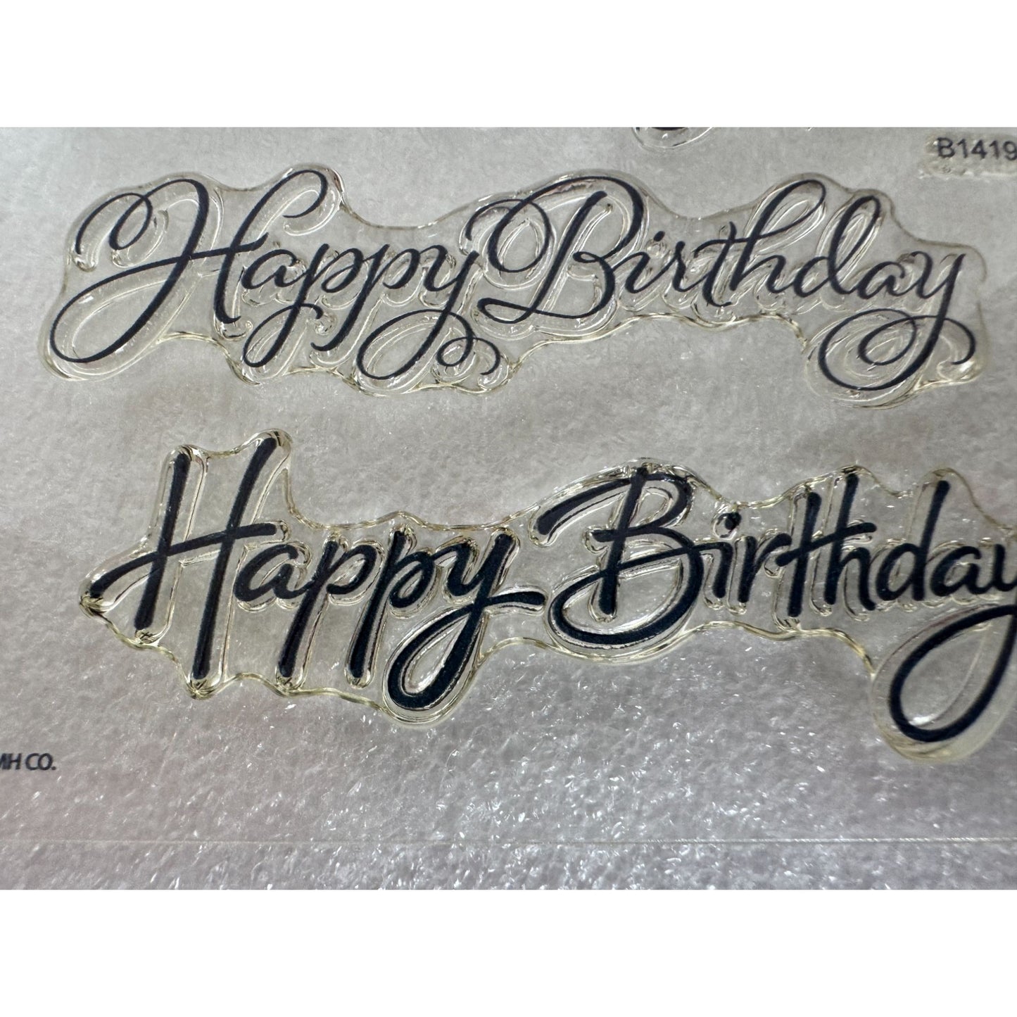 CTMH My Acrylix Acrylic Stamp Set Joyful Birthday Happy Sentiments Card Making