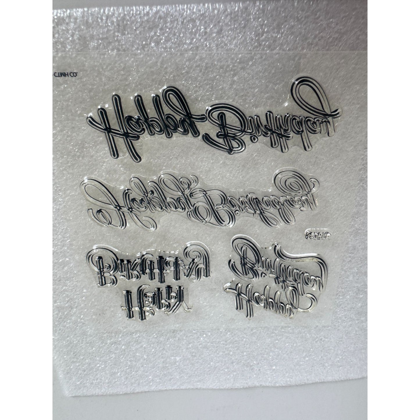 CTMH My Acrylix Acrylic Stamp Set Joyful Birthday Happy Sentiments Card Making