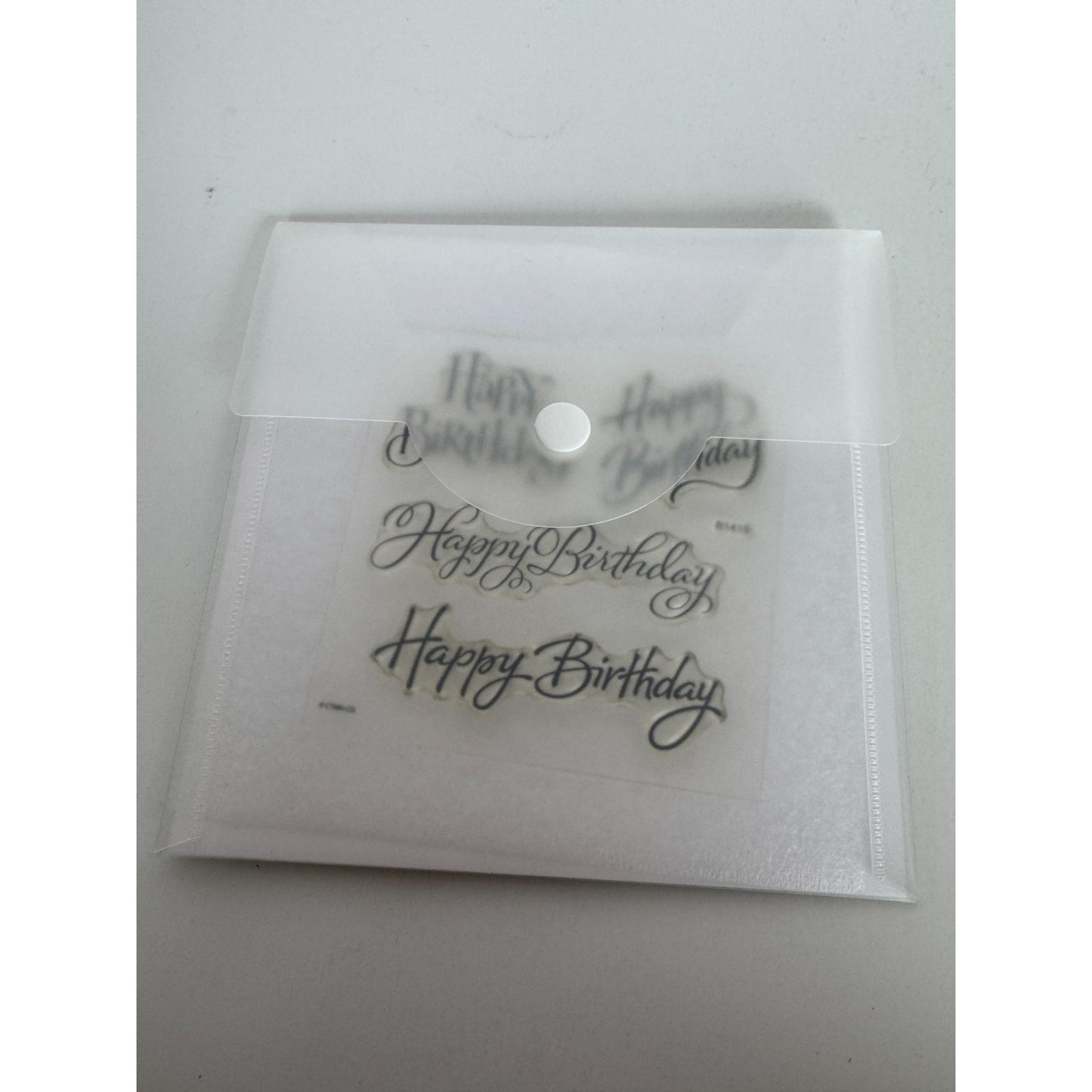 CTMH My Acrylix Acrylic Stamp Set Joyful Birthday Happy Sentiments Card Making