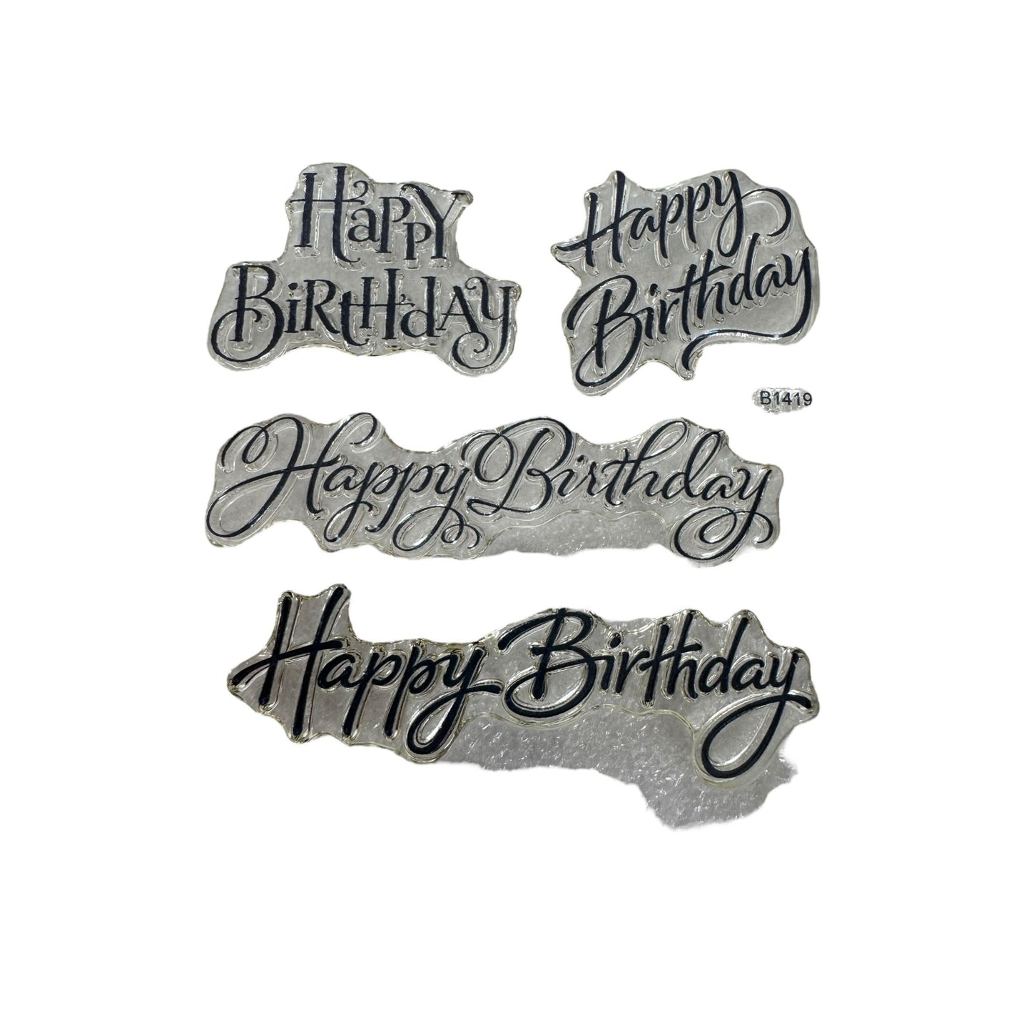 CTMH My Acrylix Acrylic Stamp Set Joyful Birthday Happy Sentiments Card Making