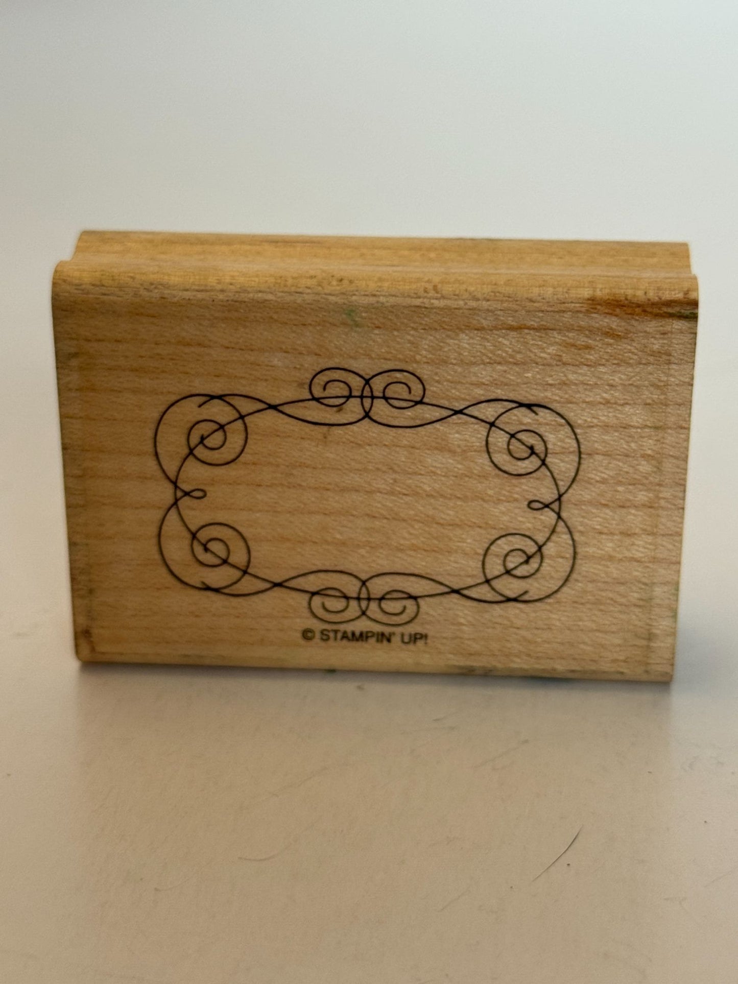 Stampin Up Rubber Stamp Decorative Frame Small Oval Swirls Card Making Craft