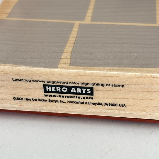 Hero Arts Rubber Stamp Irregular Background Blocks Texture Cardmaking Craft H2353 Abstract Squares Wooden